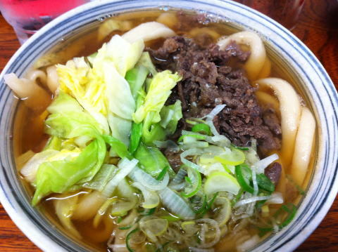 たけ川　肉うどん　４００円